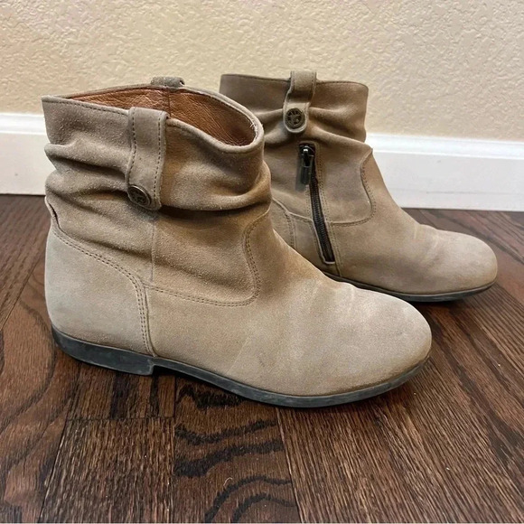 Birkenstock Sarnia Ankle Boots Beige Suede Ankle Side Zip Pull On EU 36 US 5-5.5 - Picture 11 of 16